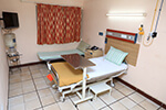 Semi-private hospital room interior