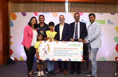 Apollo Hospitals goes beyond treatment by sponsoring two-time transplant survivor’s sporting event in Australia.