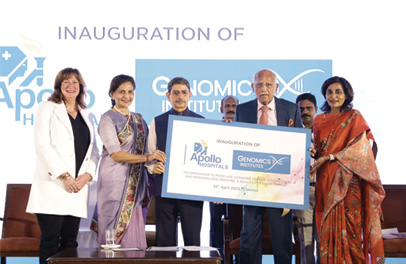 Apollo Hospitals launches Apollo Genomics Institute in Chennai.