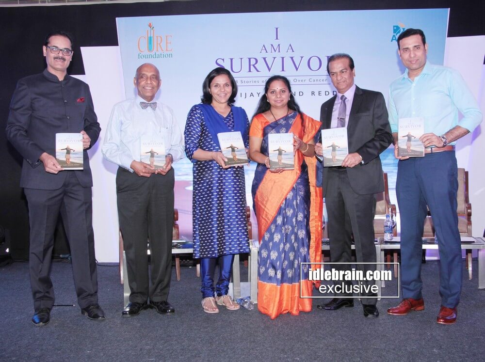 Ms Kavitha, MP, releases the book “I AM A SURVIVOR” authored by renowned oncologist Dr Vijay Anand Reddy!