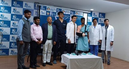 Apollo Hospitals Hyderabad pioneers  Microvascular Hand Replantation in the Telugu  states, bringing new hope to trauma patients!